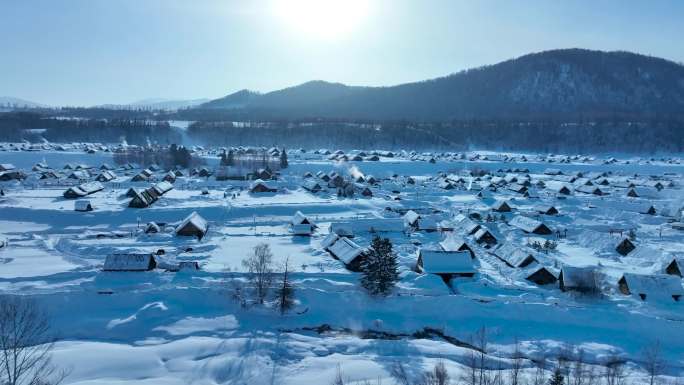 4K阿勒泰禾木航拍雪景