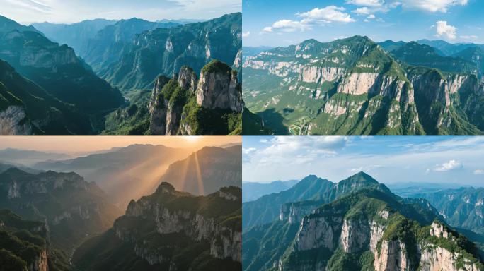 云雾缭绕的山峰 太行山日出