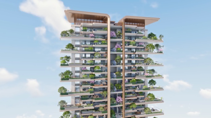 第四代住宅建筑外观三维动画