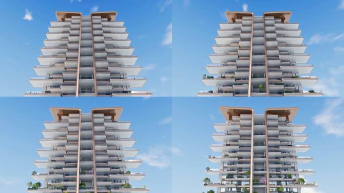 第四代住宅建筑外观三维动画