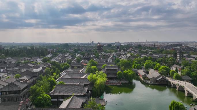 台儿庄古城航拍延时