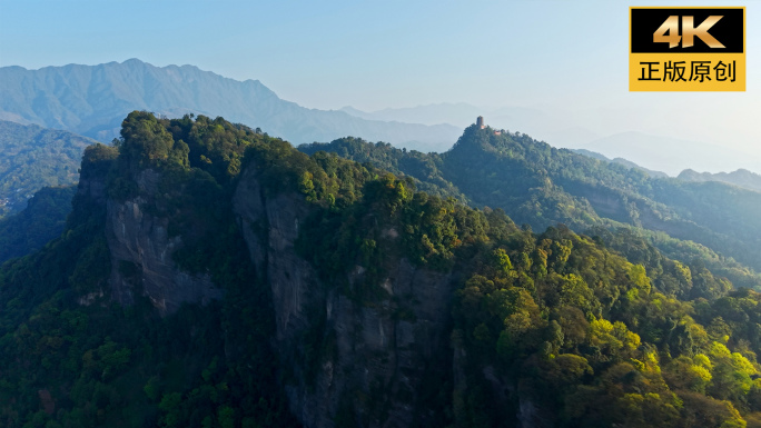 成都青城山航拍 道教起源地 西蜀第一山