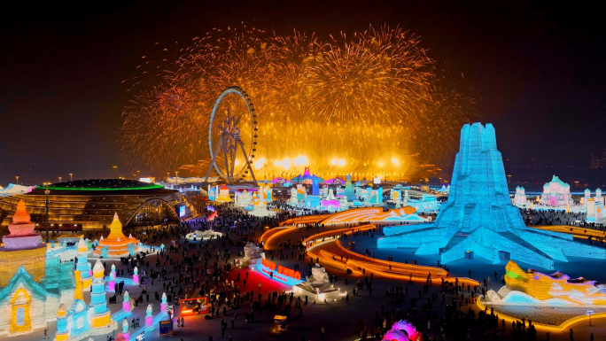 烟花冰雪大世界开幕-3
