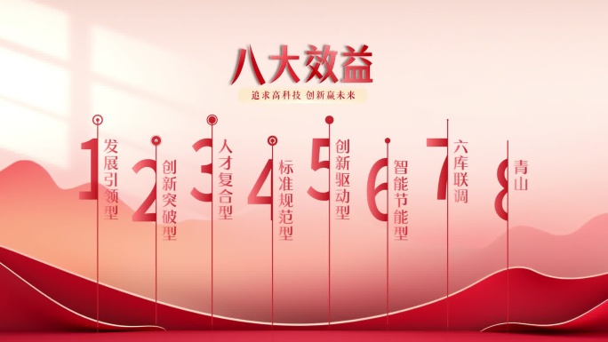 2K红色干净 简洁 分类 文字