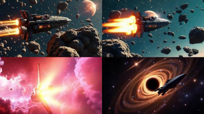 星际飞船穿梭宇宙