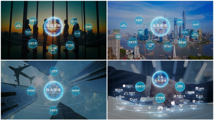 分类组织结构功能板块企业logo合作架构