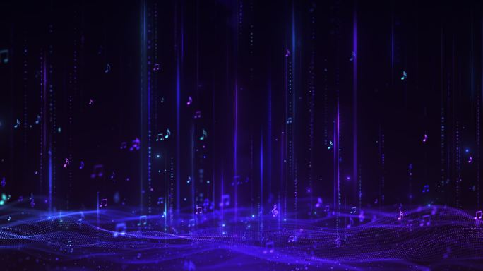 音符粒子律动光效背景