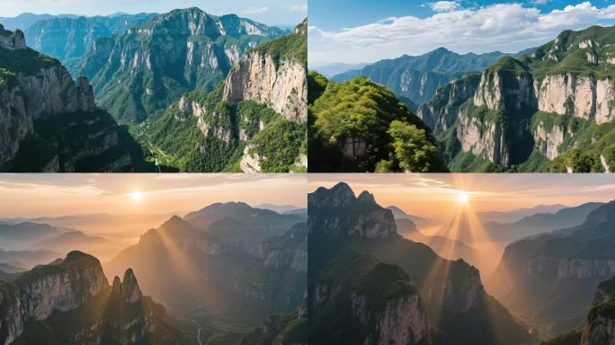 云雾缭绕的巍峨群山  太行山宣传片
