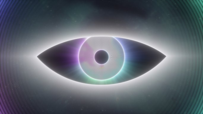 震撼线条眼睛睁眼转场（带通道）