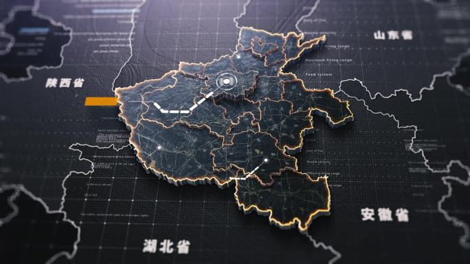 高端黑金河南省省区位地图