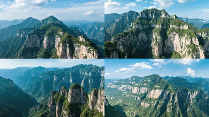 险峻山峰自然风光 太行山脉 五行山