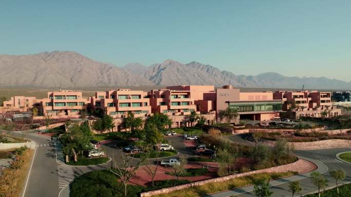 宁夏银川安漠酒店航拍