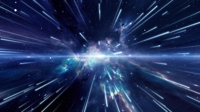 8k银河流星粒子穿梭背景