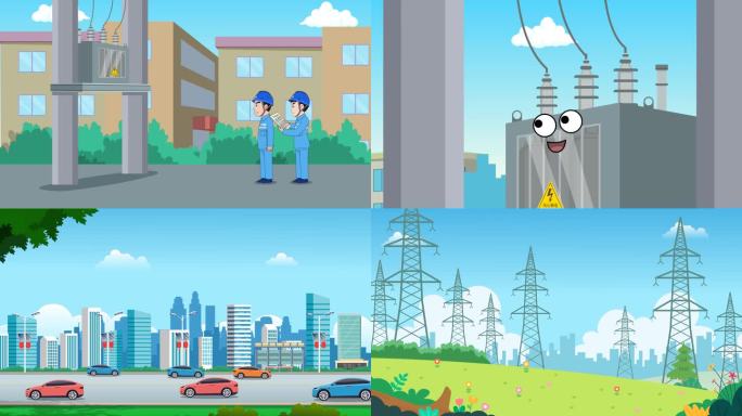 电力工人检修变压器