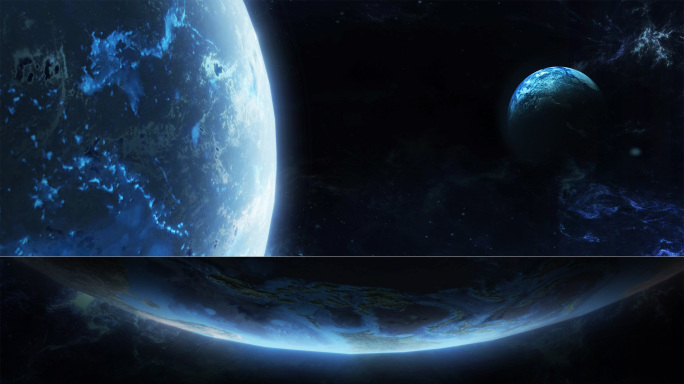 地球星空宇宙震撼开场空镜素材