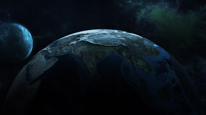 地球星空宇宙震撼开场空镜素材