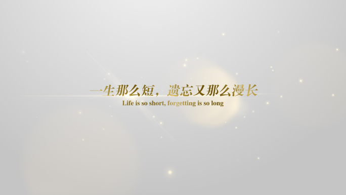 【无插件】唯美光影文艺金色文字字幕