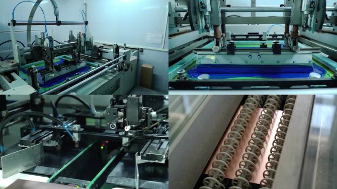 PCB电路板生产线生产车间素材
