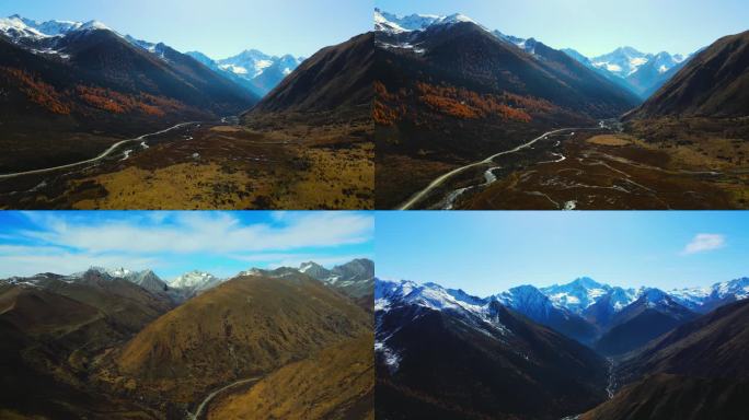 壮丽雪山峡谷风光