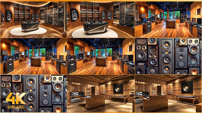 高端音响体验中心 豪华视听设备展示视听室