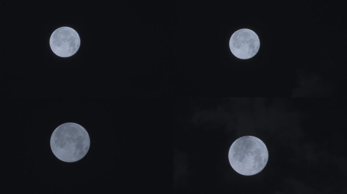 中秋节夜空中的满月