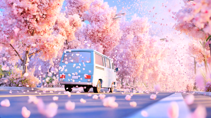 樱花桃花花瓣花朵开花盛开蜜蜂采蜜春天延时