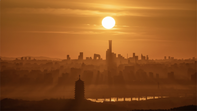 北京国贸cbd日出夜景延时大合集