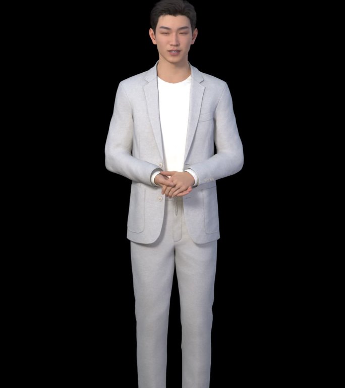数字人商务男士讲解展示虚拟人物主持人