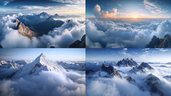 雪山云海山峰震撼延时