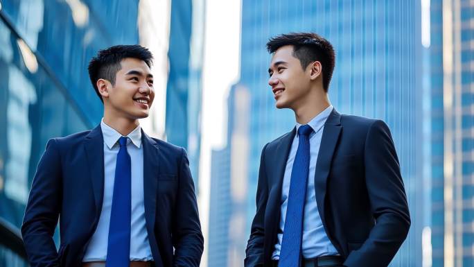 商业精英团队判工作签约握手合作商务人士谈