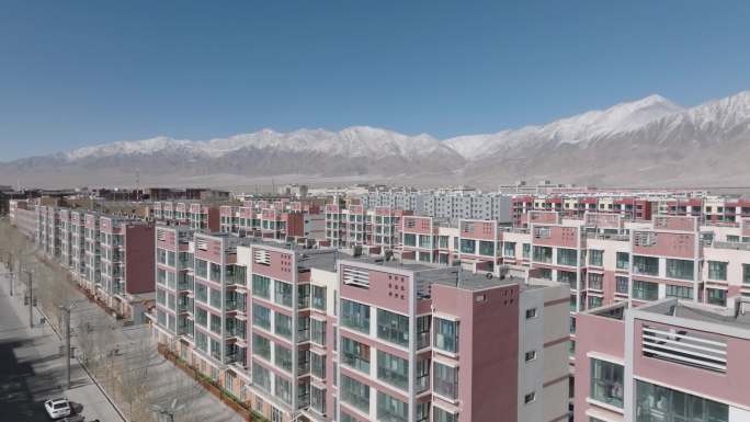 青海省海西州大柴旦风景市区航拍