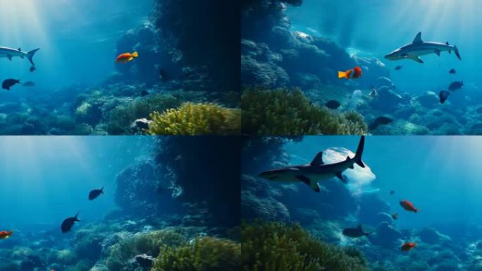 【4K】宽屏海底世界 水下世界LED背景