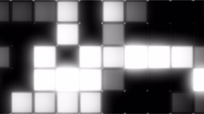 像素方块闪烁动画科技感发光矩阵vj灯光秀