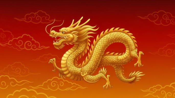 龙舞台背景视频