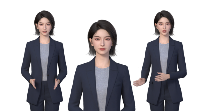 职场女性AI数字人讲解 美女主持人介绍