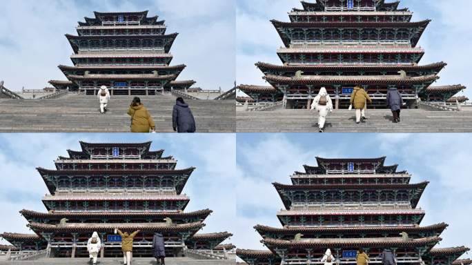 大年初一登山西永济鹳雀楼