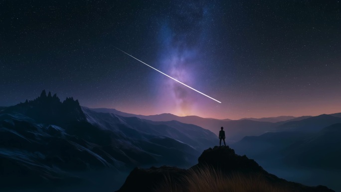星空延时银河星轨极光夜空延时