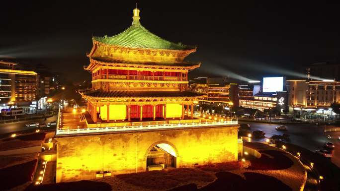 西安钟楼夜景合集
