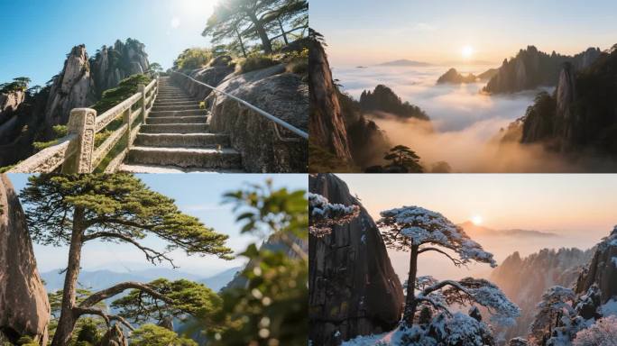 黄山云海奇松怪石10分钟合集