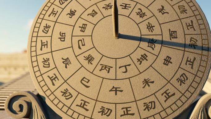 北京故宫日晷时间变化延时摄影