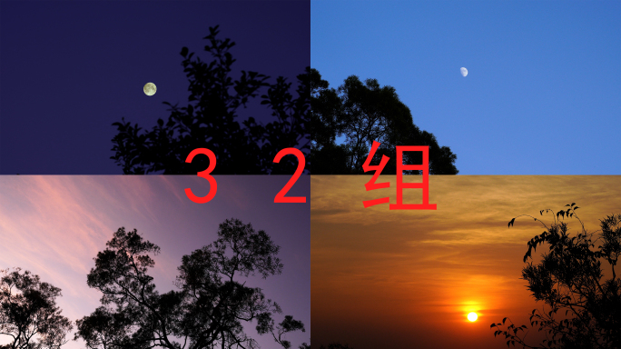 树林月亮【32组合集】夜幕降临森林月亮