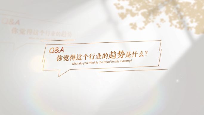 4K简洁光影采访提问文字字幕