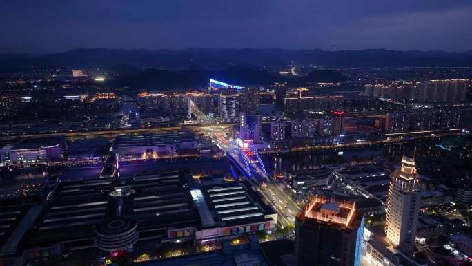 柯桥夜景航拍合集