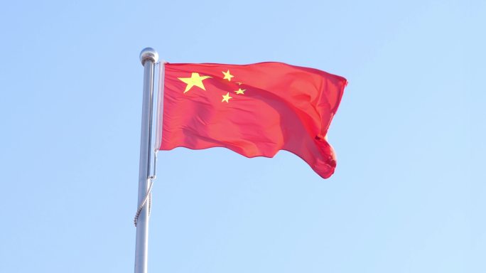 4K红旗飘扬升爱国情怀