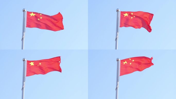 4K红旗飘扬升爱国情怀