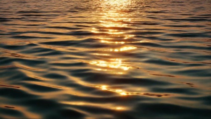 波光粼粼的水面 海面海水海浪沙滩日出日落
