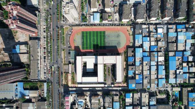 新乡市红旗一中学校航拍