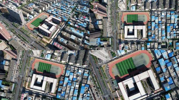 新乡市红旗一中学校航拍