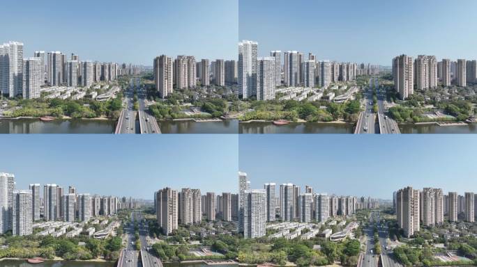 惠州金山湖城市建筑航拍