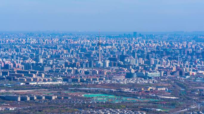 俯瞰北京城市大景 北京风光延时